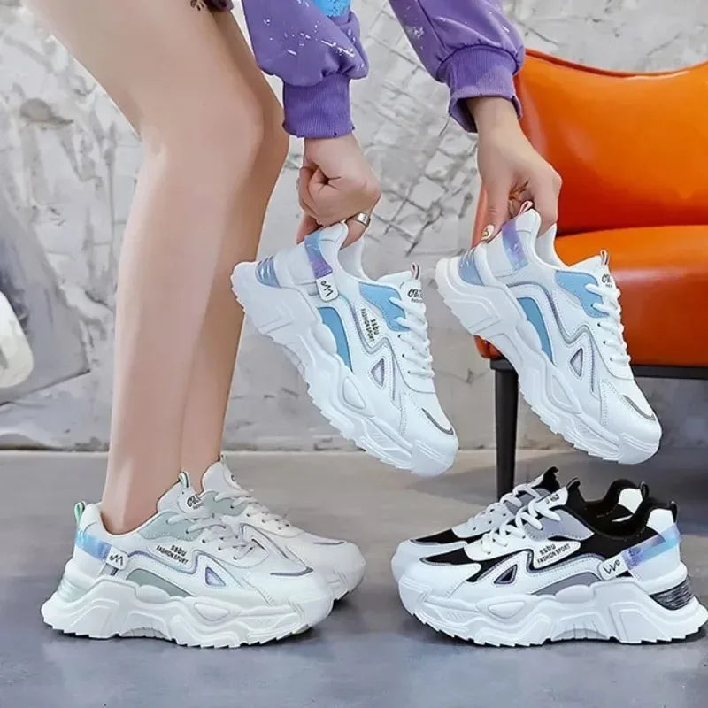 Tênis femininos plataforma Casual Lançamento