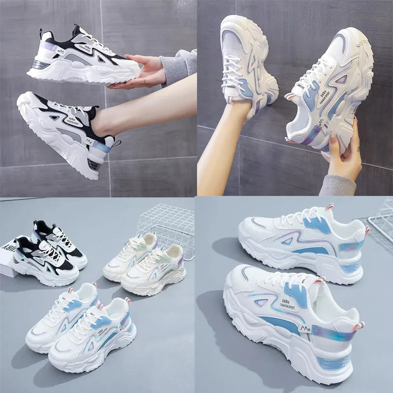 Tênis femininos plataforma Casual Lançamento