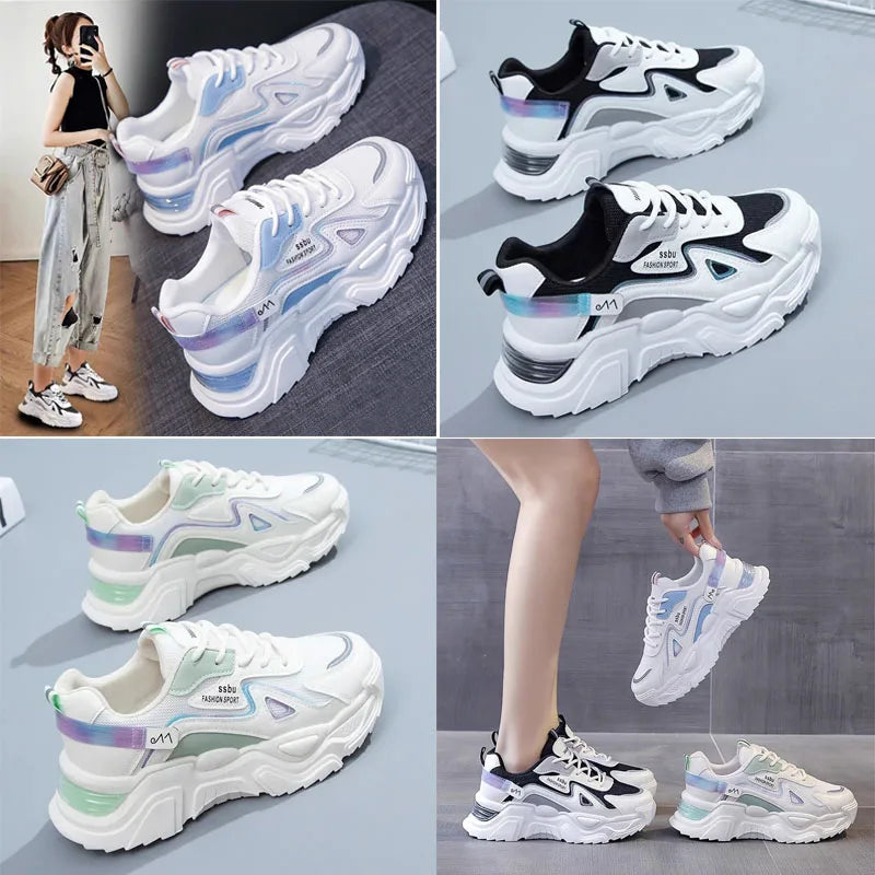 Tênis femininos plataforma Casual Lançamento