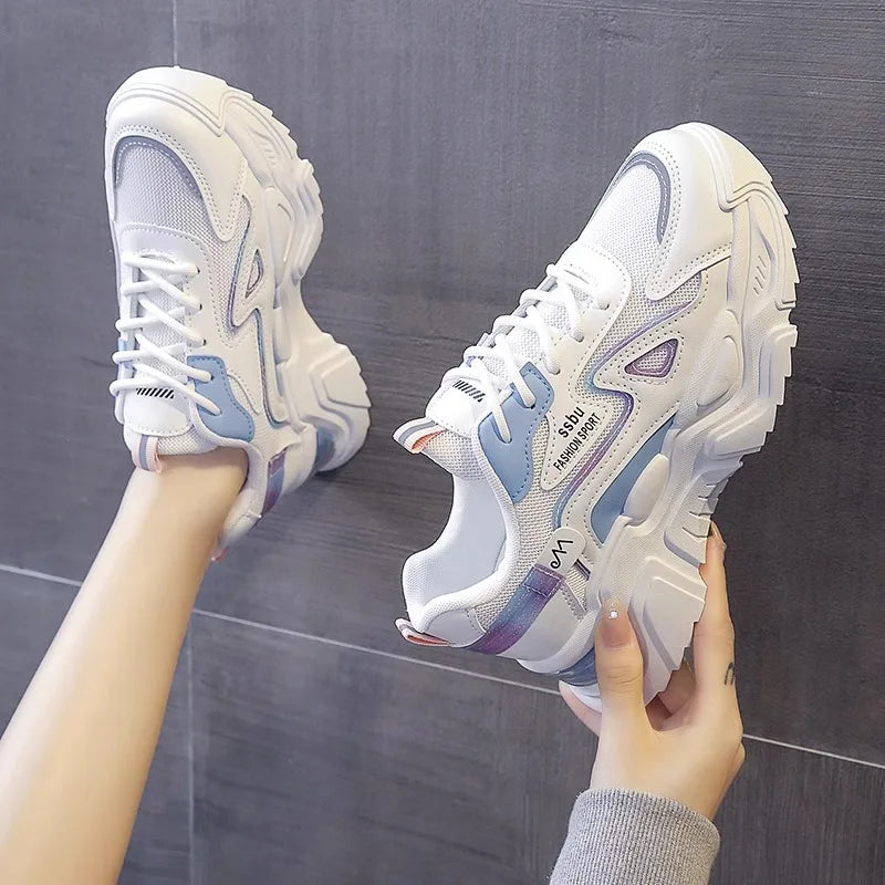 Tênis femininos plataforma Casual Lançamento